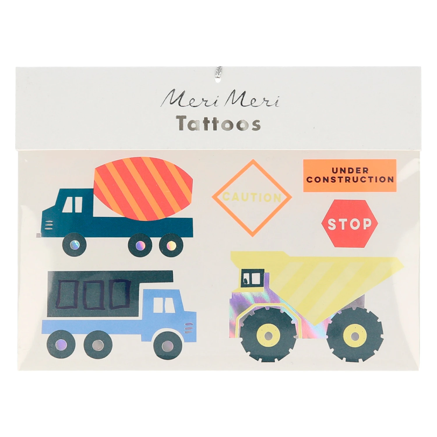 Meri-Meri Construction Tattoos (x 2) 1 Meri-Meri Construction Tattoos (x 2)