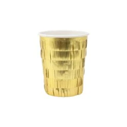 Meri-Meri Gold Fringe Party Cups (x 8)