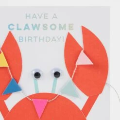 Meri-Meri Crab With Bunting Birthday Card 6 Meri-Meri Crab With Bunting Birthday Card -Meri Meri media f55e3e32 ba38 40e1 84d1 1f525d757c75
