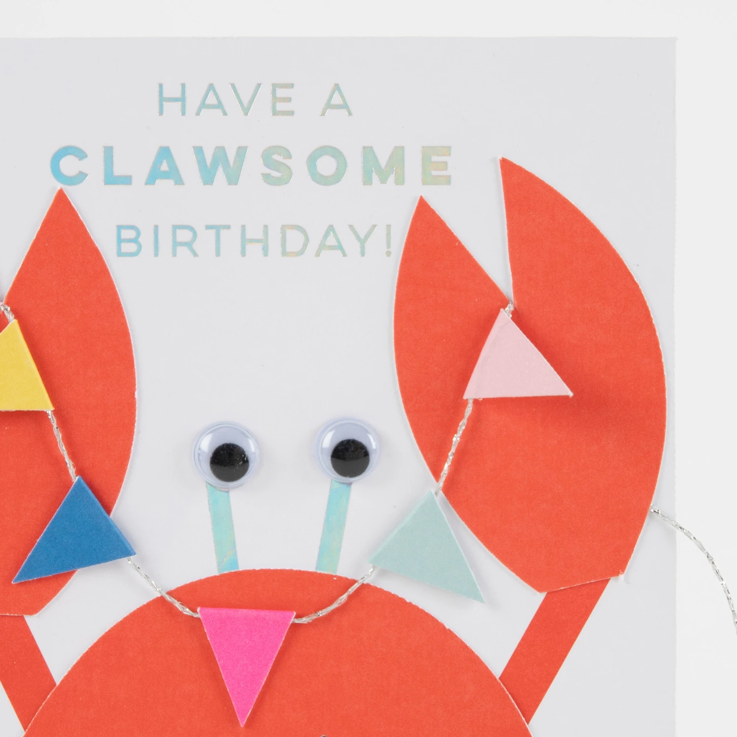 Meri-Meri Crab With Bunting Birthday Card 3 Meri-Meri Crab With Bunting Birthday Card - Image 3