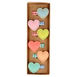 Meri-Meri Felt Heart Hair Clips (x 6)