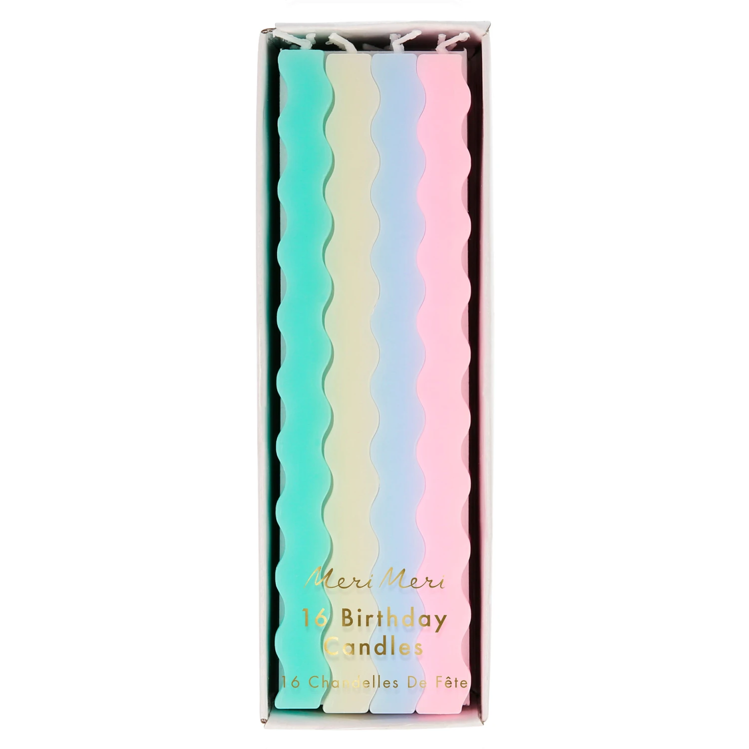 Meri-Meri Pastel Wavy Candles (x 16) 1 Meri-Meri Pastel Wavy Candles (x 16)
