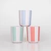 Meri-Meri Stripy Reusable Bamboo Cups (x 6)