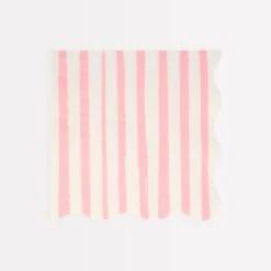 Meri-Meri Pink Stripe Large Napkins (x 16)