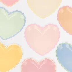 Meri-Meri Pastel Heart Large Plates (x 8)